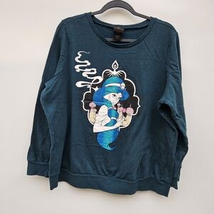 Disney Teal Graphic Women's Sweater